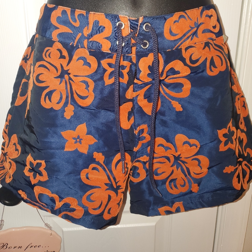 vintage floral swim shorts